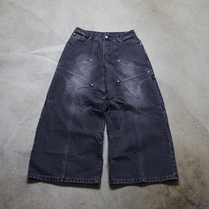 CIRCLE DENIM V1 (STONE WASHED BLACK)