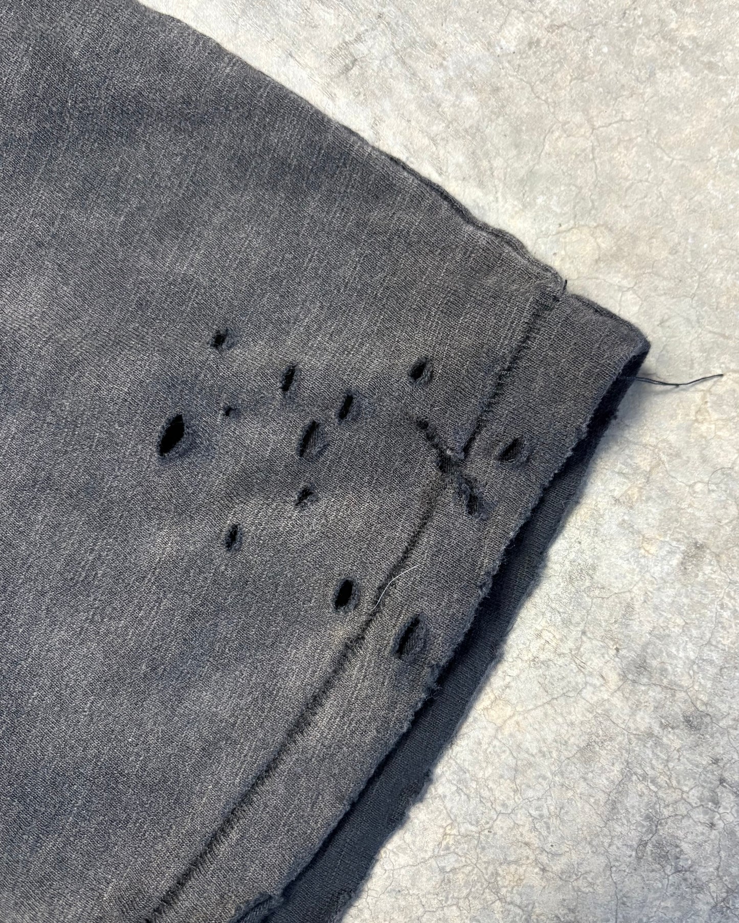 BLACK SUNFADED POCKET TEE [XS]