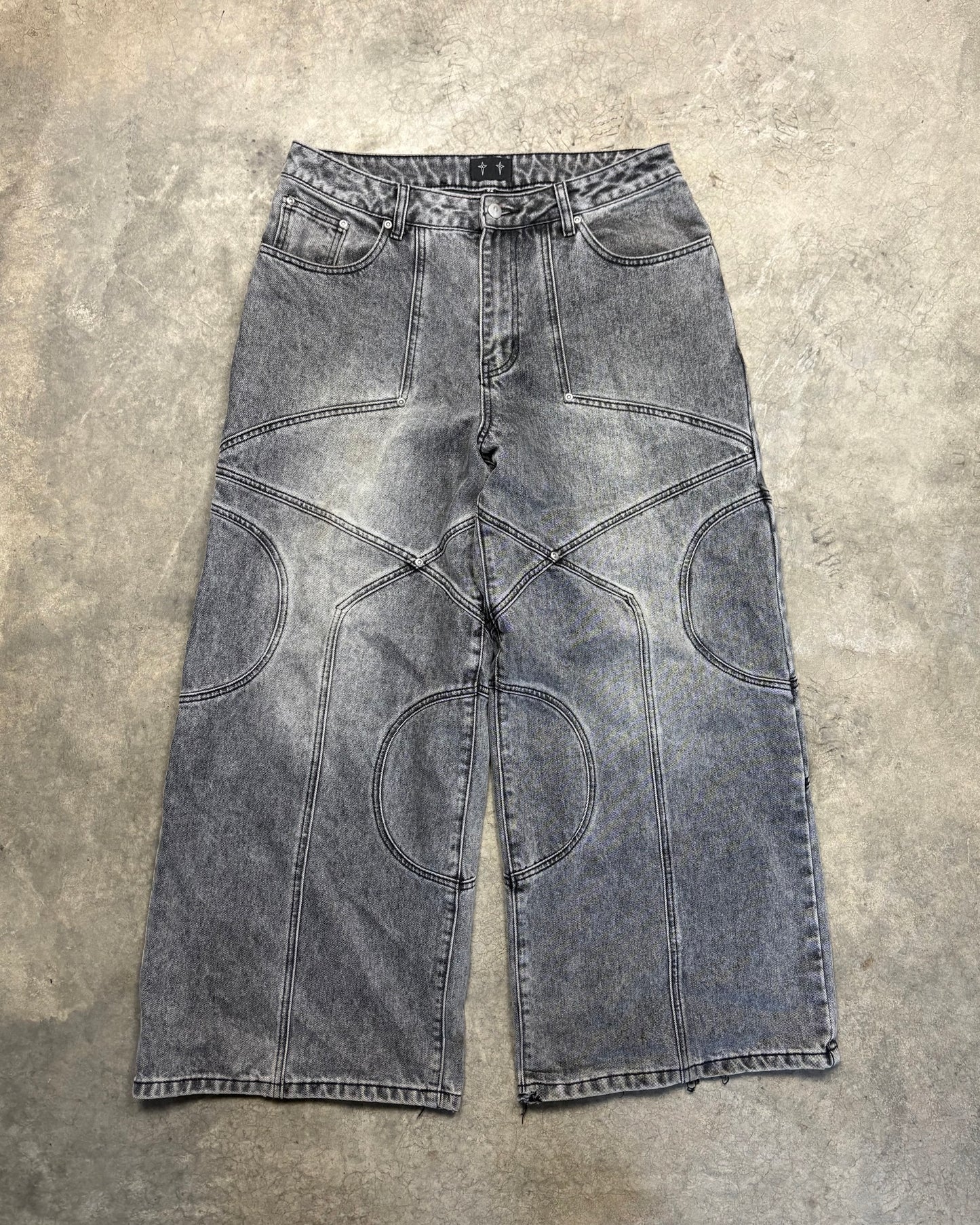 STONE WASHED GREY CIRCLE DENIM PROTOTYPE [32]