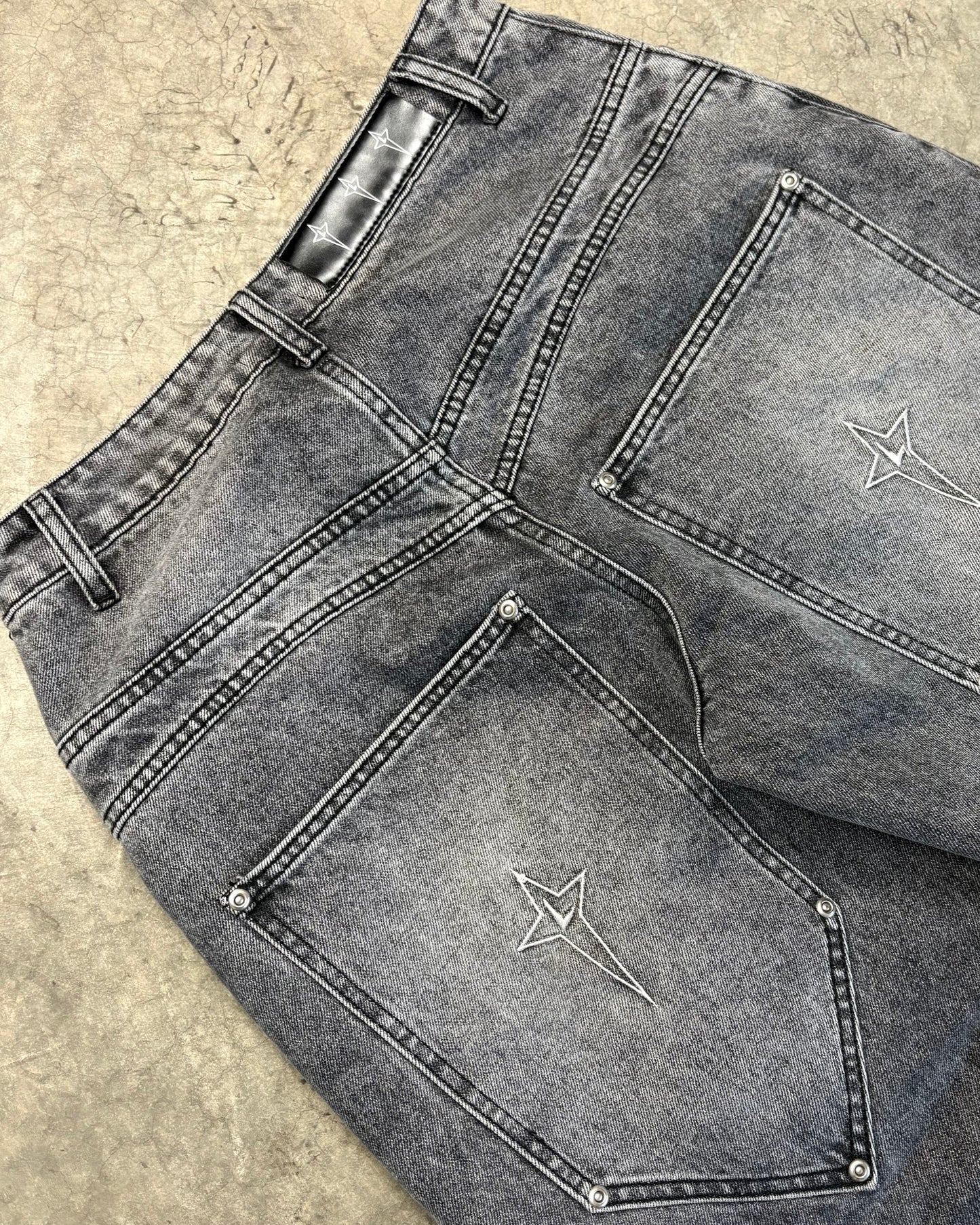GREY STONE WASHED CIRCLE DENIM PROTOTYPE [30]