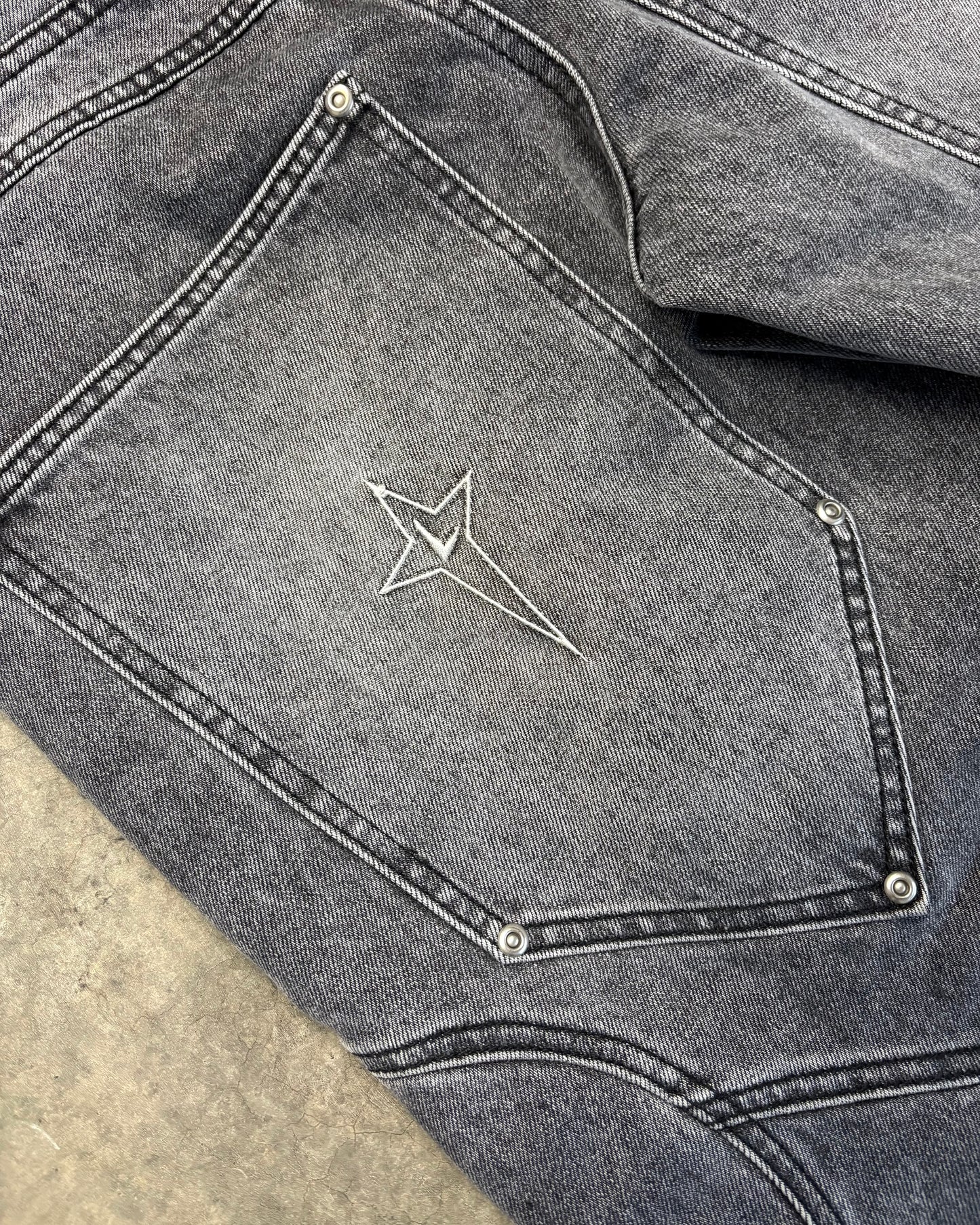 GREY STONE WASHED CIRCLE DENIM PROTOTYPE [30]