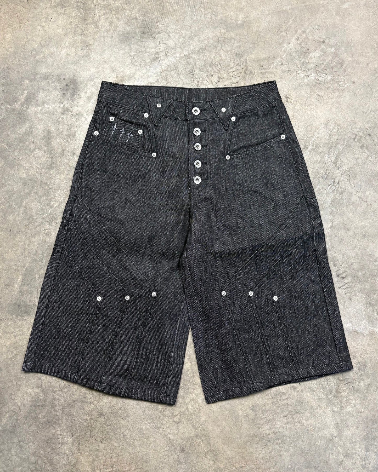 BLACK RAW DNA JORTS [31]
