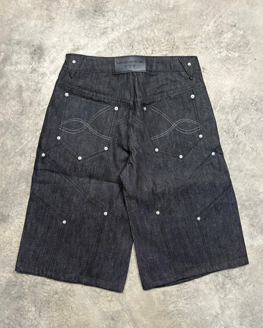 BLACK RAW DNA JORTS [31]